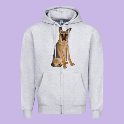 German Shepherd Zipper Hoodie Designed By Jahusdesignshop