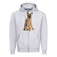 Heather Grey german shepherd Zipper Hoodie - JahusDesignShop