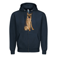 Navy german shepherd Zipper Hoodie - JahusDesignShop