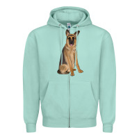 Seafoam german shepherd Zipper Hoodie - JahusDesignShop