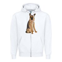 White german shepherd Zipper Hoodie - JahusDesignShop