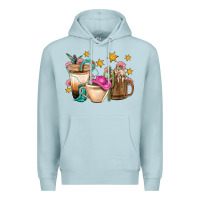Blue Mist Western Cowgirl Coffee Cup Bbs Premium Hoodie - BundleAndBundleShop