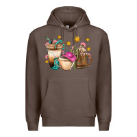 Coffee Western Cowgirl Coffee Cup Bbs Premium Hoodie - BundleAndBundleShop