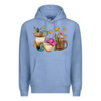 Colony Blue Western Cowgirl Coffee Cup Bbs Premium Hoodie - BundleAndBundleShop