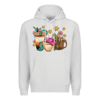 Dove Grey Western Cowgirl Coffee Cup Bbs Premium Hoodie - BundleAndBundleShop