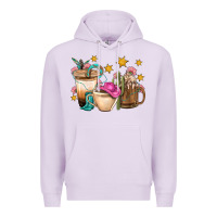 Lilac Western Cowgirl Coffee Cup Bbs Premium Hoodie - BundleAndBundleShop