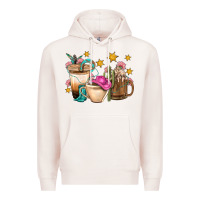 Pale Pink Western Cowgirl Coffee Cup Bbs Premium Hoodie - BundleAndBundleShop