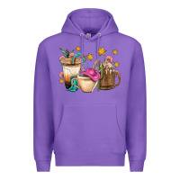 Purple Western Cowgirl Coffee Cup Bbs Premium Hoodie - BundleAndBundleShop