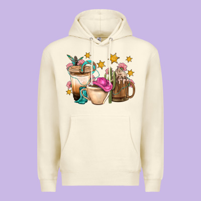Western Cowgirl Coffee Cup Bbs Premium Hoodie Designed By Bundleandbundleshop