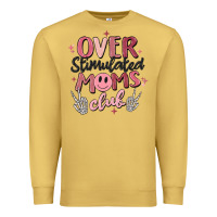 Antique Gold over stimulated moms club Premium Sweatshirt - MaliasSmallBusiness