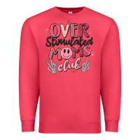 Cardinal over stimulated moms club Premium Sweatshirt - MaliasSmallBusiness