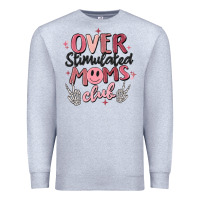 Heather Grey over stimulated moms club Premium Sweatshirt - MaliasSmallBusiness