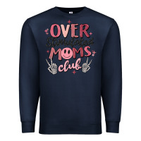 Navy over stimulated moms club Premium Sweatshirt - MaliasSmallBusiness