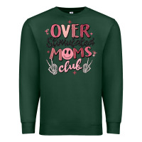 Sports Green over stimulated moms club Premium Sweatshirt - MaliasSmallBusiness