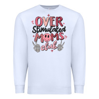 White over stimulated moms club Premium Sweatshirt - MaliasSmallBusiness