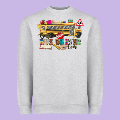 Best Bus Driver Ever Heavyweight Sweatshirt Designed By Texasbilliewilder