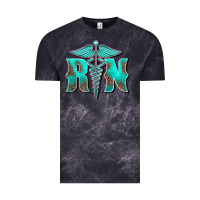 Cloud Black registered medical symbol nurse Vintage Tee - BarkalooDesign