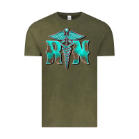 Vintage Olive registered medical symbol nurse Vintage Tee - BarkalooDesign