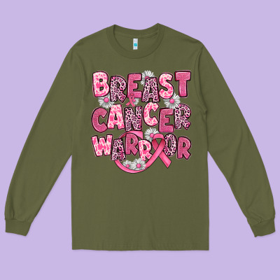Breast Cancer Warrior Long Sleeve Tee Designed By Jahusdesignshop