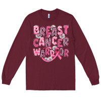 Burgundy breast cancer warrior Long Sleeve Tee - JahusDesignShop