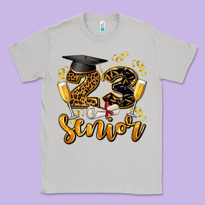 23 Senıor Wıth Champagne Classic Tee Designed By Adodesignshop
