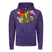 Cloud Purple pride bee with daisy lgbtq Vintage Hoodie - texasbilliewilder