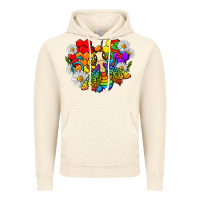 Vintage Artic pride bee with daisy lgbtq Vintage Hoodie - texasbilliewilder