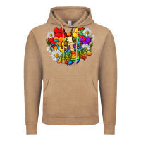 Vintage Coffee pride bee with daisy lgbtq Vintage Hoodie - texasbilliewilder