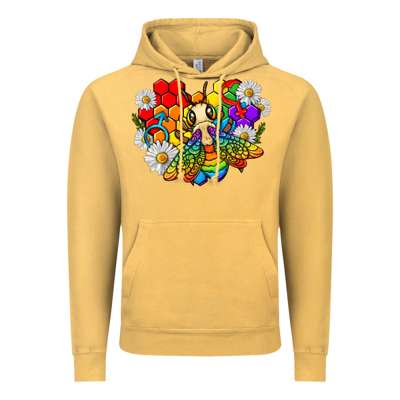 Pride Bee With Daisy Lgbtq Vintage Hoodie by texasbilliewilder | Teevron