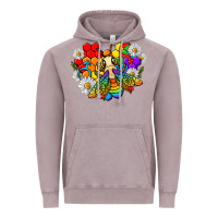 Vintage Zinc pride bee with daisy lgbtq Vintage Hoodie - texasbilliewilder