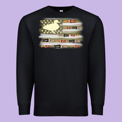 Duck Hunter Flag Premium Sweatshirt Designed By Maliassmallbusiness