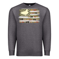 Charcoal Heather duck hunter flag Premium Sweatshirt - MaliasSmallBusiness