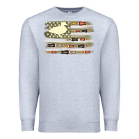 Heather Grey duck hunter flag Premium Sweatshirt - MaliasSmallBusiness