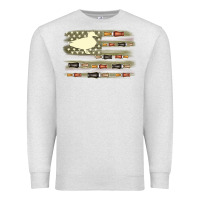 Oatmeal Heather duck hunter flag Premium Sweatshirt - MaliasSmallBusiness