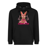Black cottontail bunny club Heavyweight Hoodie - MaliasSmallBusiness