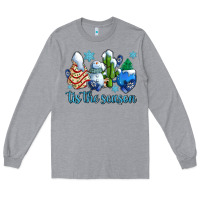 Heather Grey tis the season christmas tree  cake winter and snowman Long Sleeve Tee - AdoDesignShop