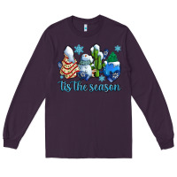 Plum tis the season christmas tree  cake winter and snowman Long Sleeve Tee - AdoDesignShop