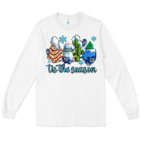 White tis the season christmas tree  cake winter and snowman Long Sleeve Tee - AdoDesignShop