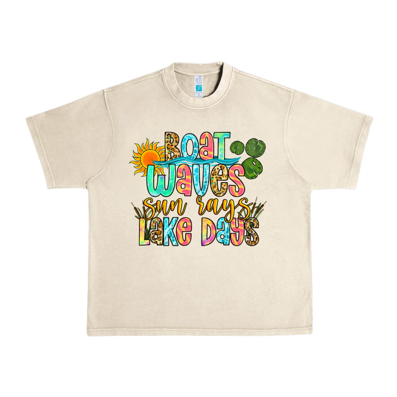 Boat Waves Sun Rays Lake Days Urban Heavy Tee by Zillion Design Studio | Teevron