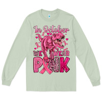 Matcha in october we wear pink dinosaur Long Sleeve Tee - JahusDesignShop