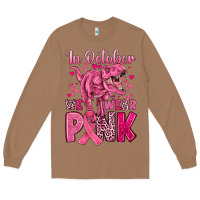 Toasted Coconut in october we wear pink dinosaur Long Sleeve Tee - JahusDesignShop