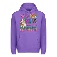 Purple He Is Alive And I'm Forgiven Premium Hoodie - BundleAndBundleShop