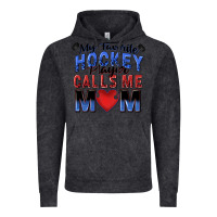 Vintage Black my favorite hockey player calls me mom Vintage Hoodie - Zillion Design Studio