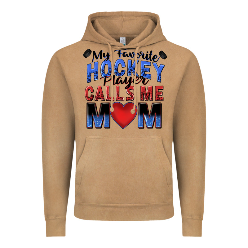 My Favorite Hockey Player Calls Me Mom Vintage Hoodie by Zillion Design Studio | Teevron