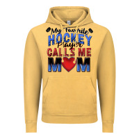 Vintage Mustard my favorite hockey player calls me mom Vintage Hoodie - Zillion Design Studio