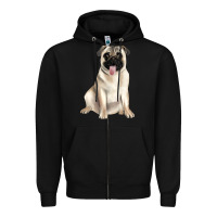 Black pug Zipper Hoodie - JahusDesignShop