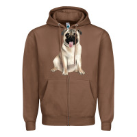 Chestnut pug Zipper Hoodie - JahusDesignShop