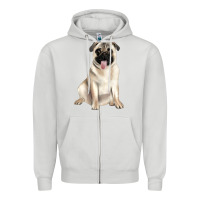Dove Grey pug Zipper Hoodie - JahusDesignShop