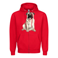 Red pug Zipper Hoodie - JahusDesignShop