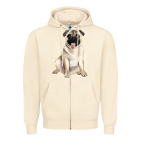 Sandshell pug Zipper Hoodie - JahusDesignShop